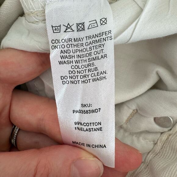 Meshki Flared Ivory High Waisted Jeans - Picture 7 of 7